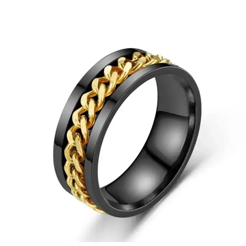 Produk Cincin Spinner Rantai Pria Wanita Titanium Anti Karat - Cincin Putar Anxiety Ring
