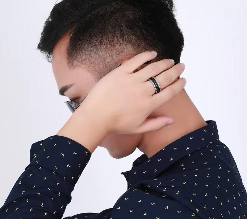 Produk Cincin Spinner Rantai Pria Wanita Titanium Anti Karat - Cincin Putar Anxiety Ring