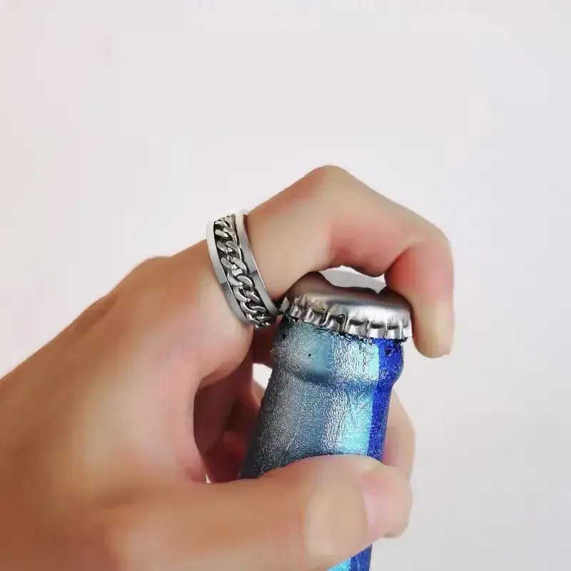 Produk Cincin Spinner Rantai Pria Wanita Titanium Anti Karat - Cincin Putar Anxiety Ring