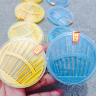 Set Jarum Jahit Tangan Assorted Needle Komplit Wadah Bulat Putar