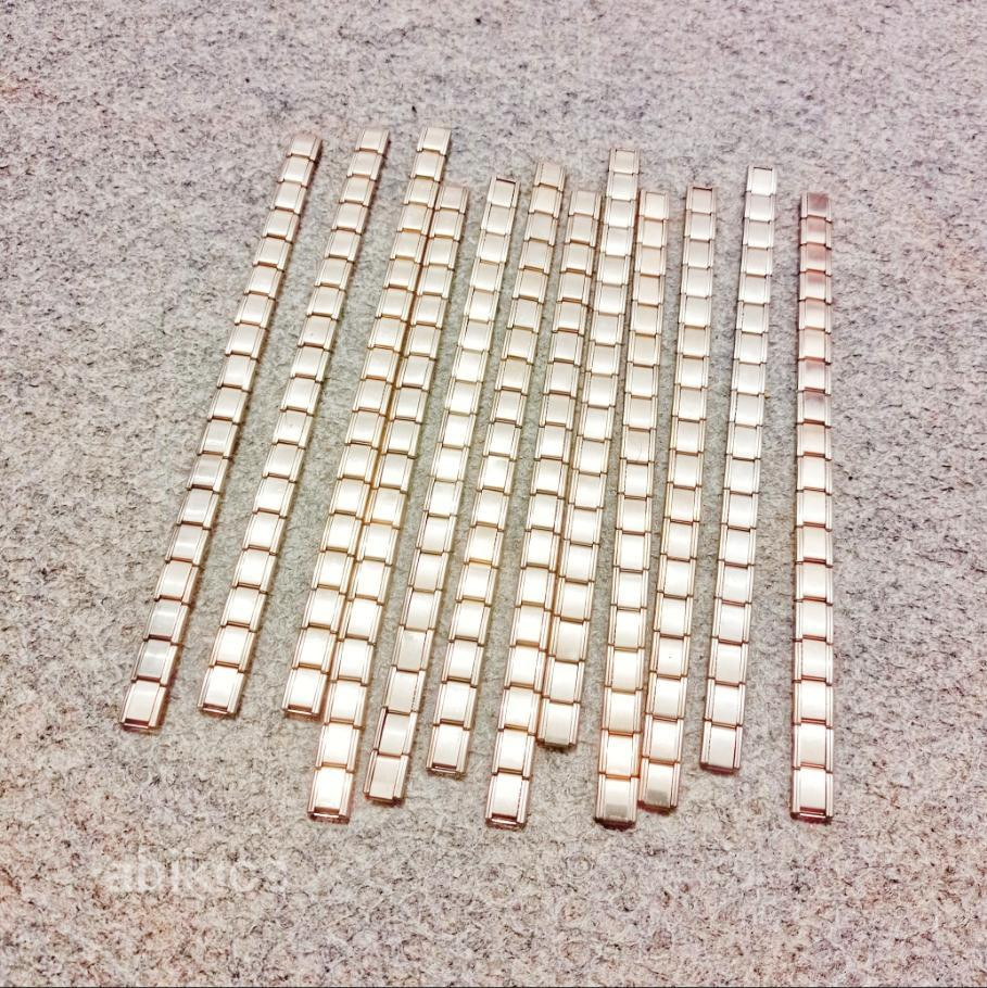 Produk Gelang Tangan Pipih Stainless Steel Elastis Silver Simpel Minimalis Anti Karat Waterproof