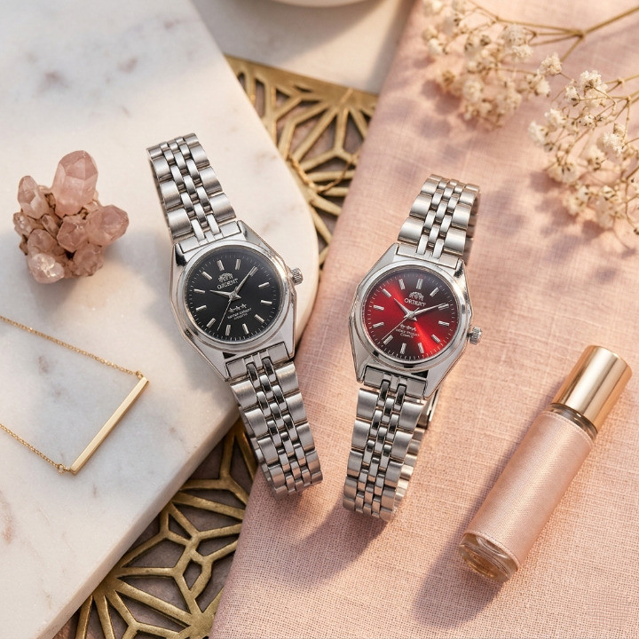 Produk Jam Tangan Rantai Wanita Dial Plat Aneka Warna Mesin Quartz