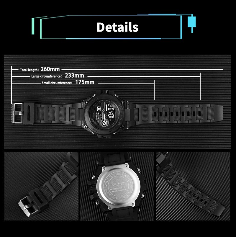 Produk Jam Tangan Digital Sport Pria Diameter 5cm Keren