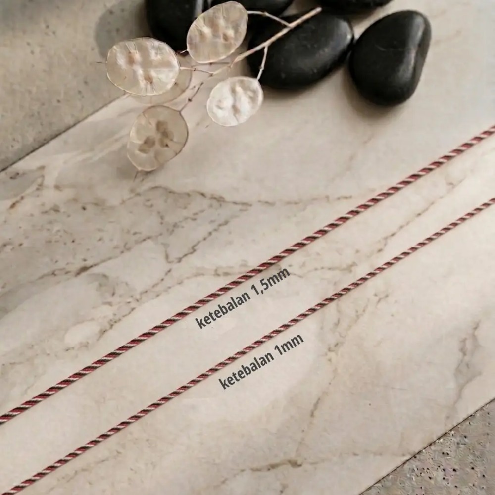 Produk Gelang Tridatu Bali Minimalis - Tali Serut Tipis 1mm 1.5mm Unisex