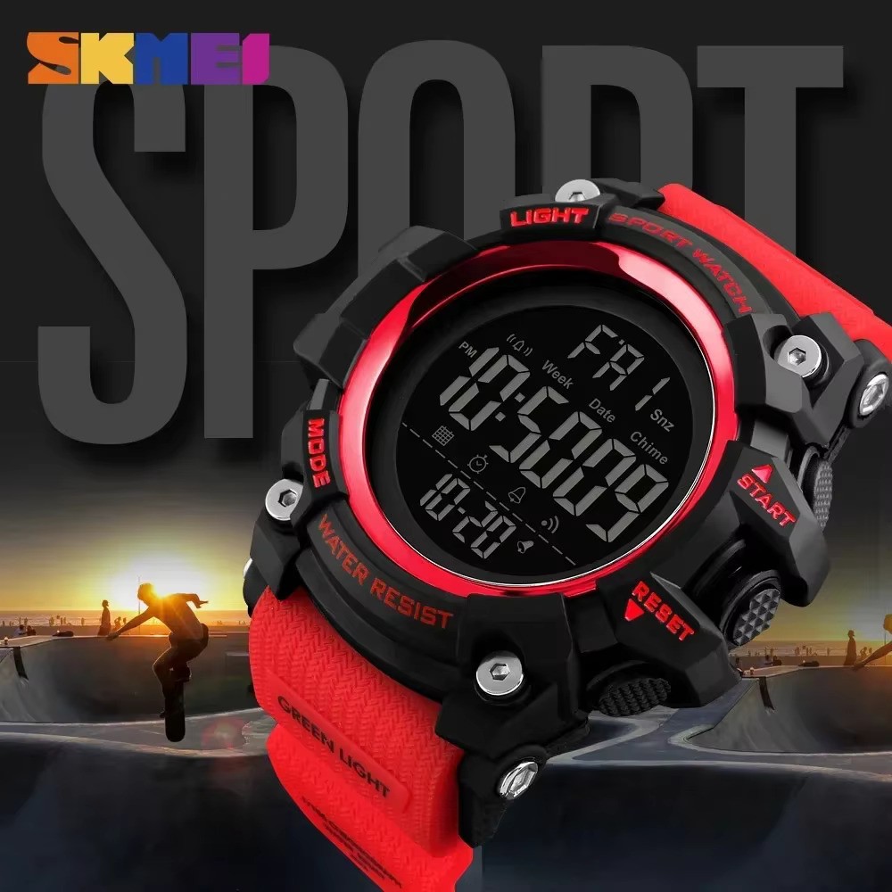 Produk Jam Tangan Sport Military Digital Original 1384 Red Keren Mantap