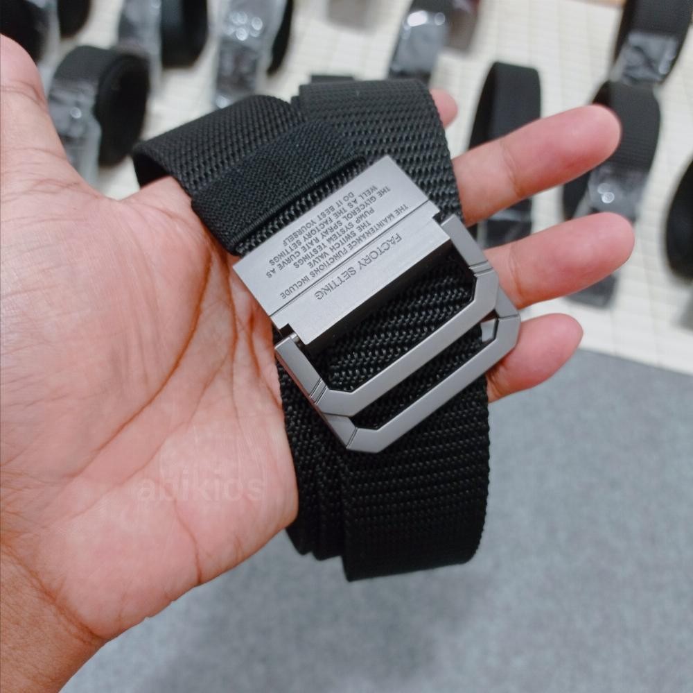 Produk Tali Pinggang Pria Nylon Kepala Besi Kuat Simpel Outdoor