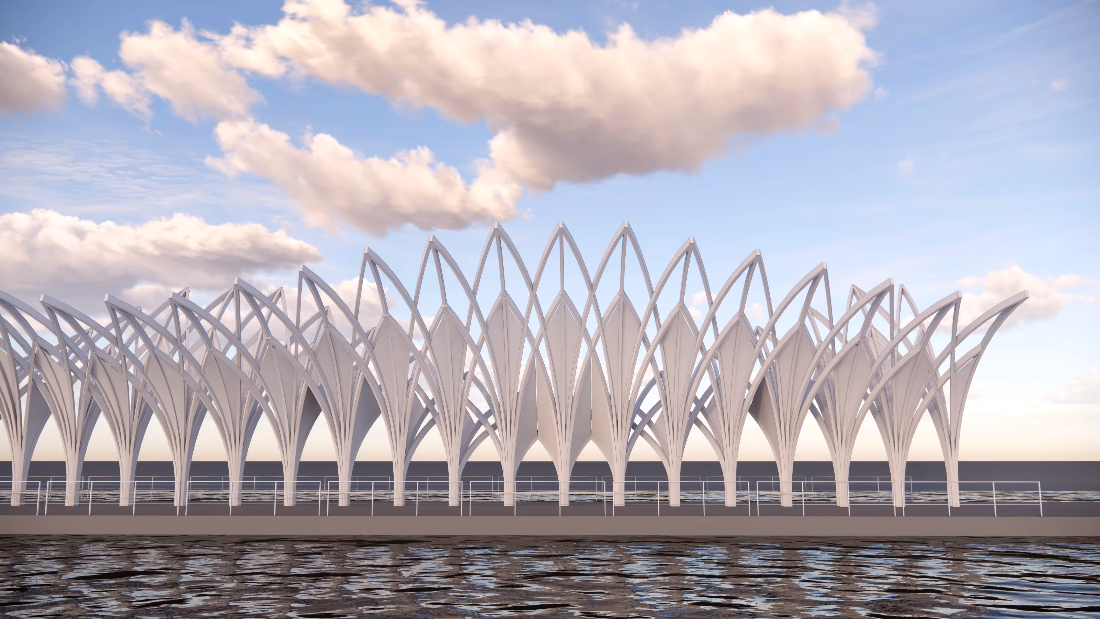 Pedestrian Pathway through the Sea at Haji Ali