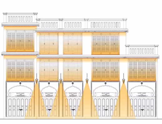 Facade Development Plan for Lad Bazaar