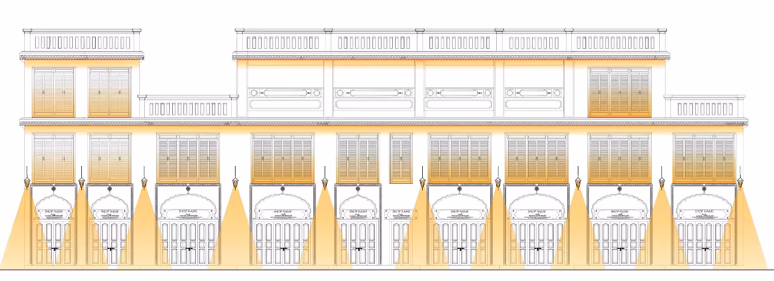 Facade Development Plan for Lad Bazaar