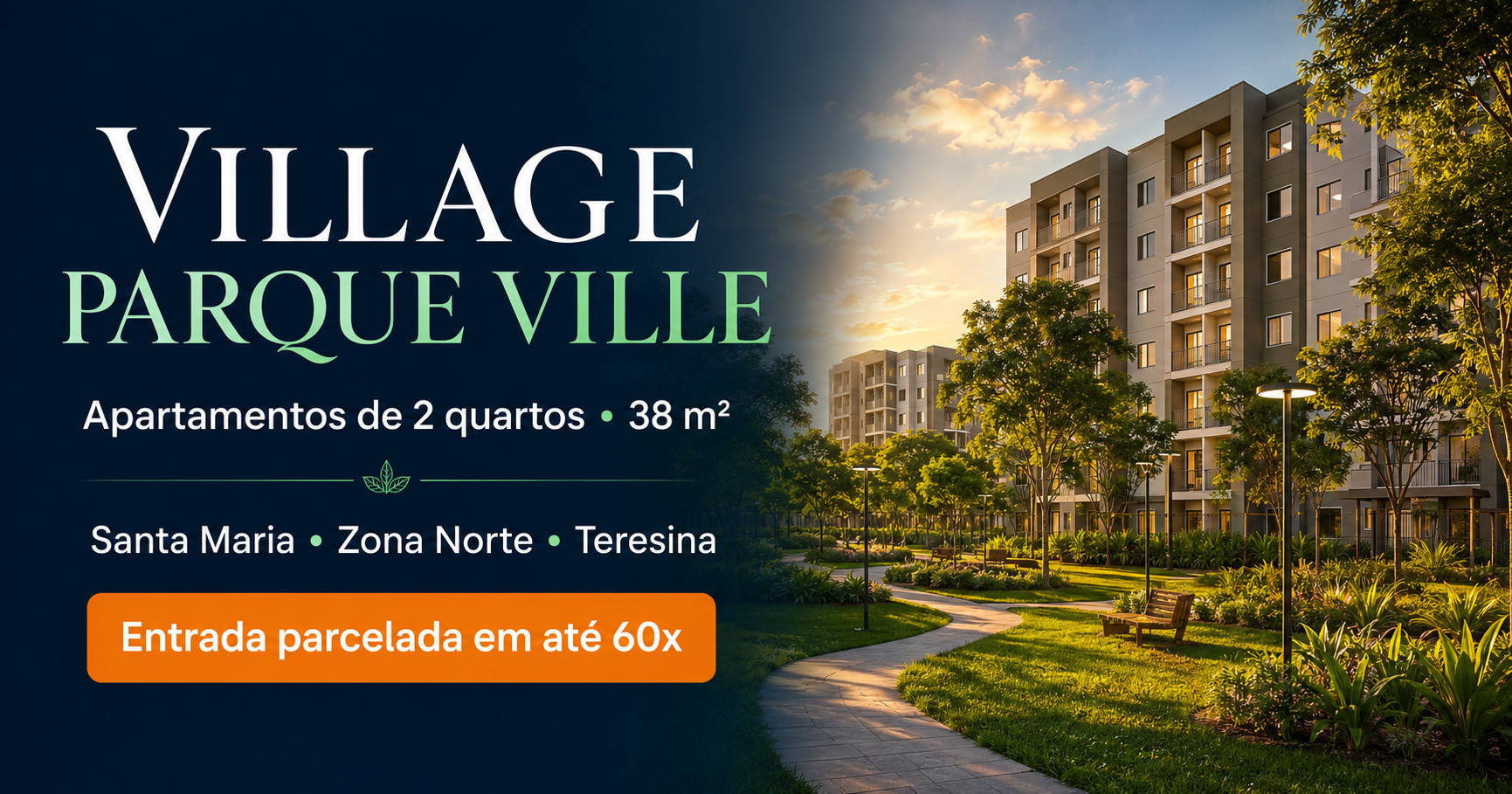 Condomínio Village Parque Ville: apartamentos de 2 quartos em Santa Maria, Zona Norte de Teresina