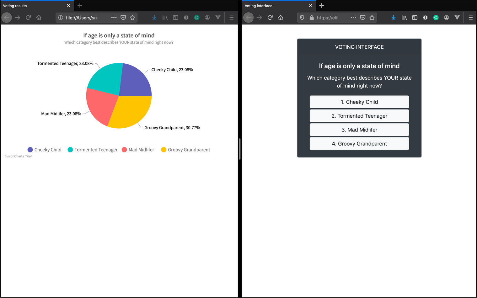 Voting interface