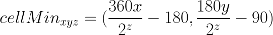 Math notation to calculate a vehicle's position.