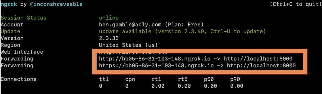 Configuring Ngrok