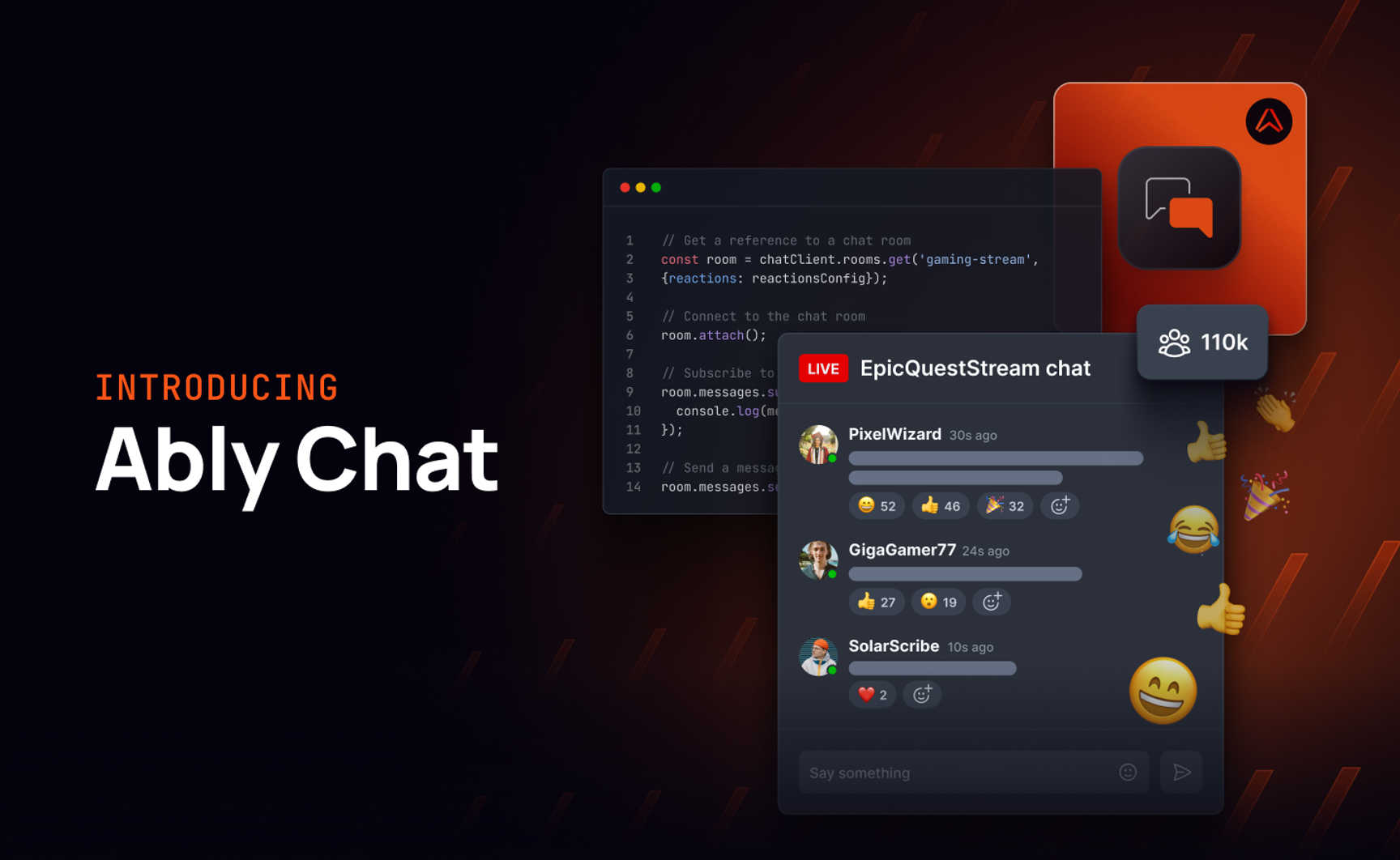 Say hello to Ably Chat: A new product optimized for large-scale chat interactions