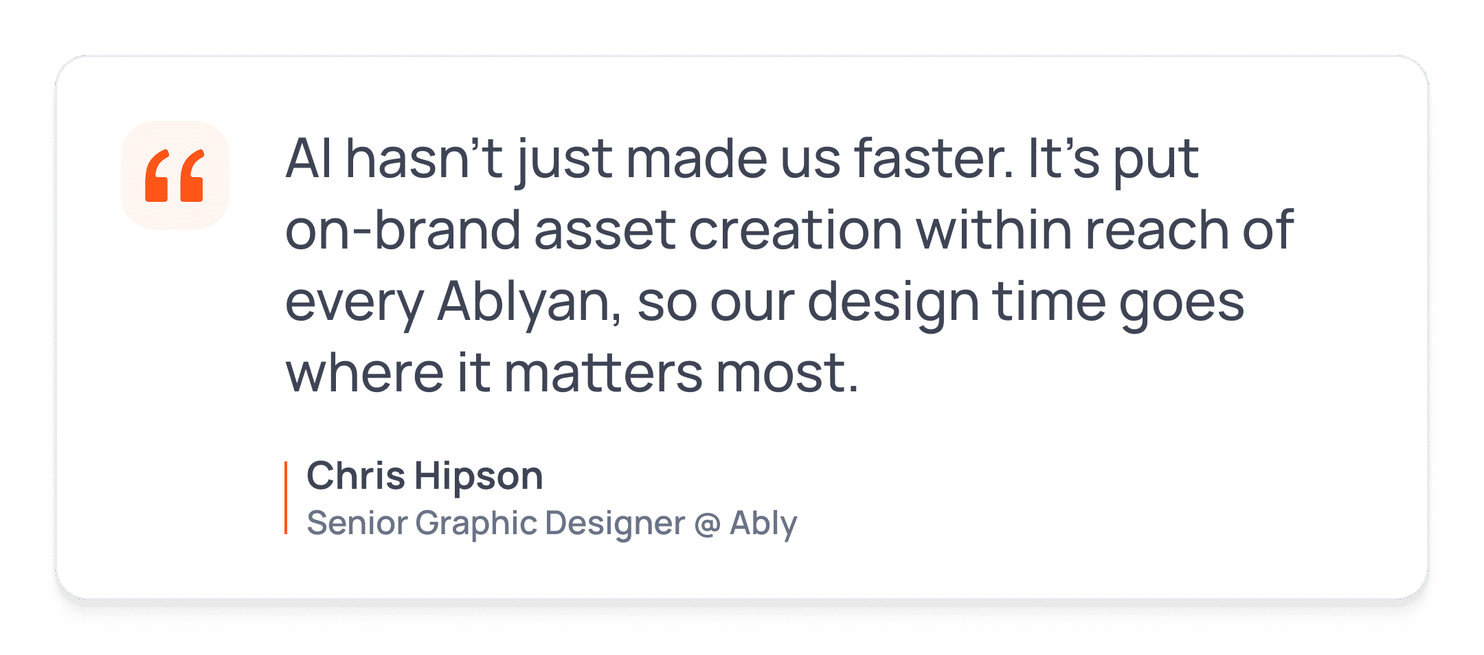 Chris Hipson, Senior Graphic Designer at Ably, on AI putting on-brand asset creation within reach of every Ablyan.