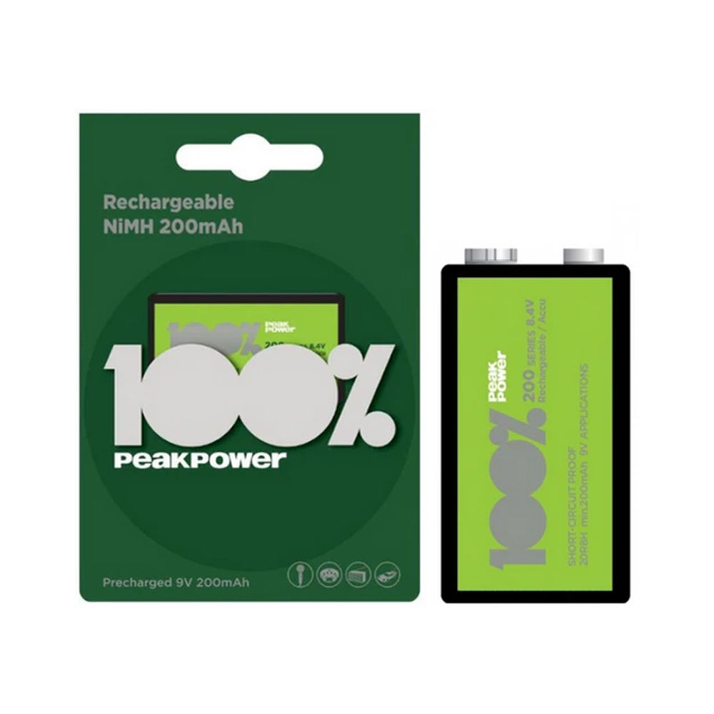 Rechargeable Battery 9 Volt NiMH 200mAh The Hyper Tech