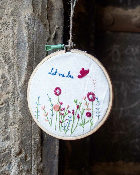 let me be embroidery hoop. home decor , hand crafted