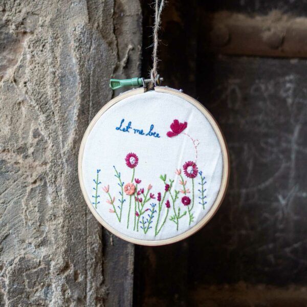 let me be embroidery hoop. home decor , hand crafted