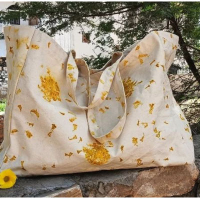 eco print tote bag