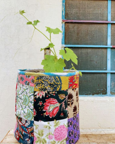 quilted pot holder. beautiful, handcrafted& upcycled