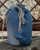 Denim upcycled potli. handcrafted with love . sustainable living