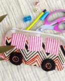 toy bus pouch. cute stationary essentials