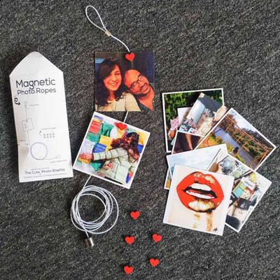 magnetic photo rope with heart magnets