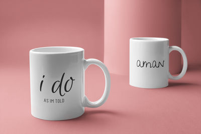 fun quirky couple custom mugs
