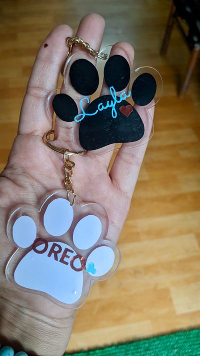 custom pet name keychains