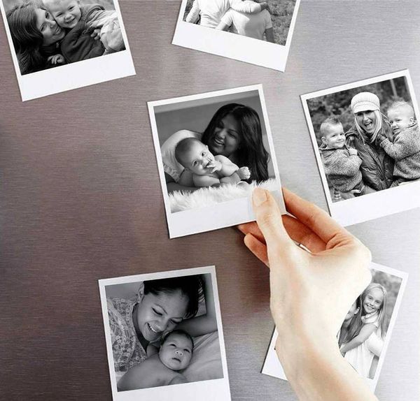 polaroid style photo magnets