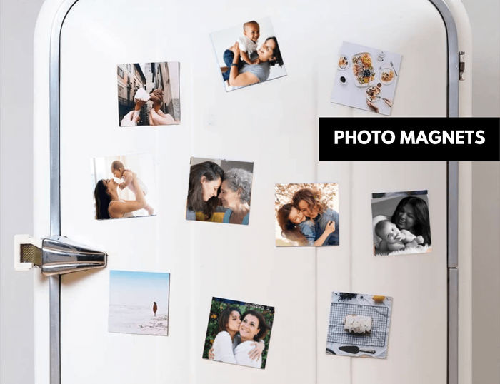 Save the Date Magnets, Picture Magnets, Personalized Magnet Collage Set,  Custom Fridge Photo Magnet Set, Happy Moments Photo Magnets 