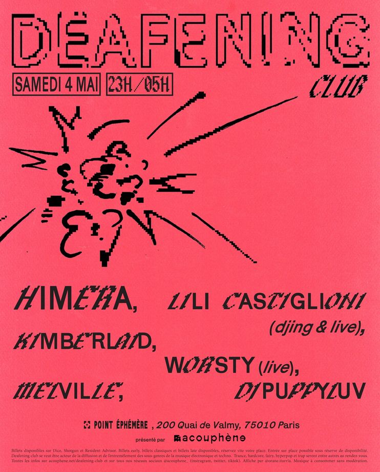 Poster de la soirée DEAFENING Club