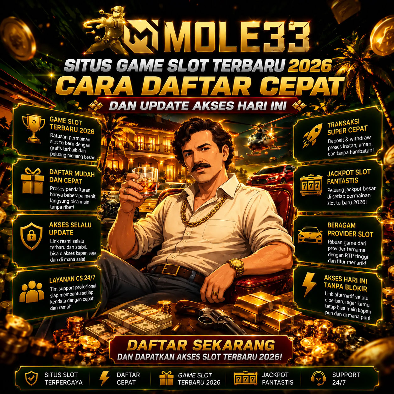 MOLE33: Situs Game Slot Terbaru 2026 Cara Daftar Cepat dan Update Akses Hari Ini