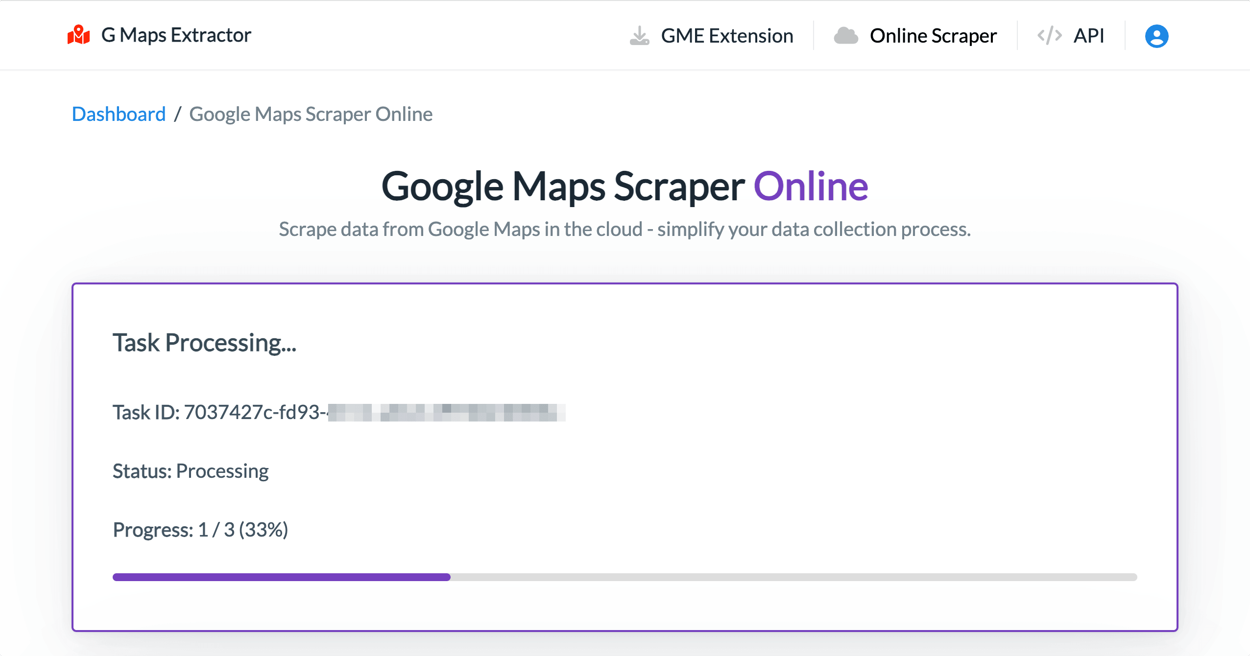 Google Maps data extraction example