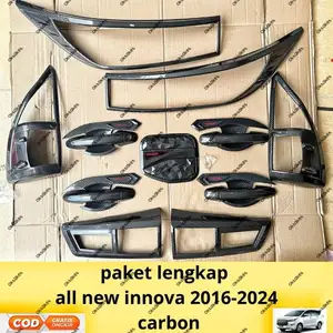 Paket Lengkap All new innova  Reborn Venturer 2016 2018 2020 2024 2025 2026 2027  Reborn Garnish Depan Belakang Outer Handle Tank Cover Carbon
