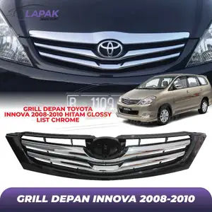 Grill Depan Innova 2008-2011 Hitam Glossy List Crhome Original