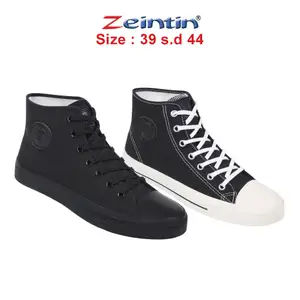 Zeintin - Sepatu Sekolah Hitam Sneakers Kasual Sepatu Kanvas Boot Hitam JN