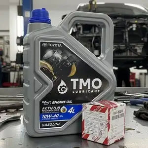 PAKET FILTER OLI TOYOTA 15601-BZ010 OLI MOBIL TOYOTA TMO 10W-40 SN 4L | Oli mesin TMO SAE 10W-40 4 Liter Bensin Bisa Di Scane 4 Liter 10w-40 API SN