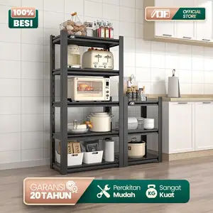 Rak Besi Susun Serbaguna Rak Perlatan Dapur Minimalis Tempat Penyimpanan Barang Kokoh dan Besi Tebal