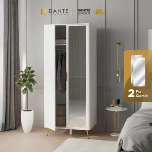 Dante Lemari Pakaian 2 Pintu / Lemari Pakaian Minimalis / D'ARTE LP 2P