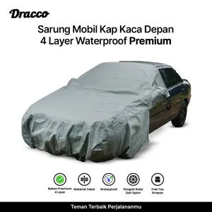 DRACCO Sarung Mobil Kap & Kaca Depan 5 Layer Anti Cakar Kucing Waterproof Anti Panas & Hujan