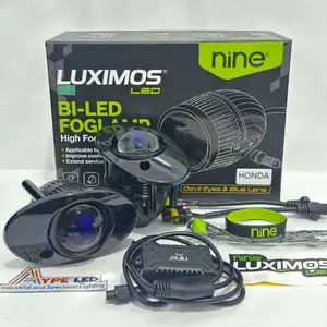 Foglamp Biled Honda Oval 2 inch Bluelens 80 Watt PF2 Nine Luximos 3 Warna ALL WHEATHER Mobil