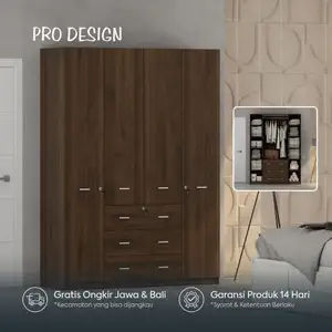 Pro Design Belvis BLVWD 160 Lemari Pakaian 4 Pintu