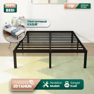 Krangka Besi Tempat Tidur Dipan Tempat Tidur Yalena Basic Bed Industrial Tatakan Kasur Minimalis