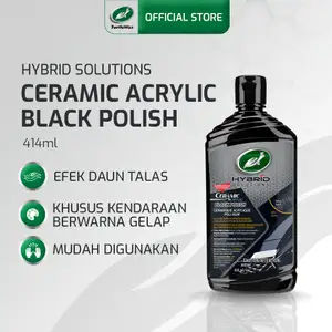Turtle Wax - Hybrid Solutions Ceramic Acrylic Black Polish 414 mL Perawatan Pembersih Pengkilap Hitam Mobil Motor Helm