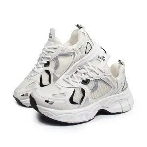Zeodda Raisa Sepatu Sneakers Wanita Chunky Platform Dad Shoes Korea Casual Kets Cewek Mesh Breathable Empuk Ringan Casual Sekolah Kerja Jalan Hitam Putih Mocha Pink Grey Size 36-42 1096