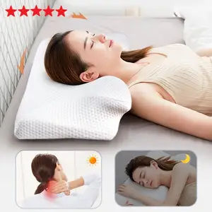 Bantal Kontur Ortopedi Penyangga Leher / Punggung Bahan Memory Foam 14cm Unt menghilangkan dengkur Meringankan sakit kepala leher ga sakit lagi