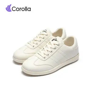 COROLLA Sam-Ba Sepatu Sneakers Wanita Kerja Kuliah Sekolah Korean Style Fashion Tali Berkualitas Ringan Beige Putih Pink