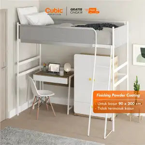 Cubic Ranjang Tingkat Besi / Ranjang Susun / Dipan Bunk Bed / LUNA BB 90