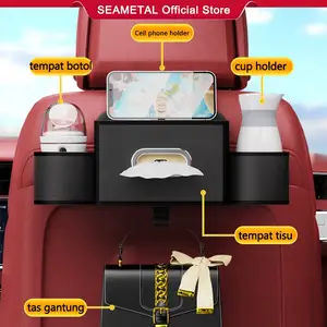 Tisu Gantungan Jok Mobil Gantungan Belakang Jok Mobil Tempat Tisu Organizer Kotak Penyimpanan Mobil Deluxe Tempat Tisu Mobil Cup Holder Mobil SEAMETAL